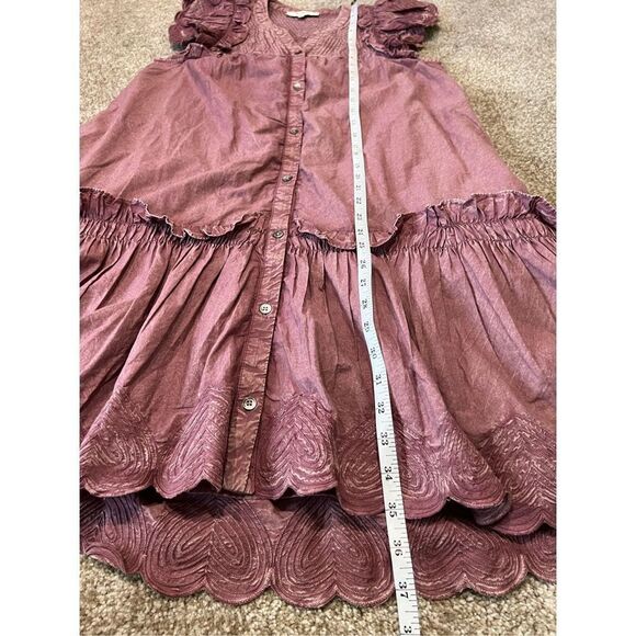 Sea NY Heart Quilt Petal Sleeve Tiered Dress size S - Picture 12 of 15